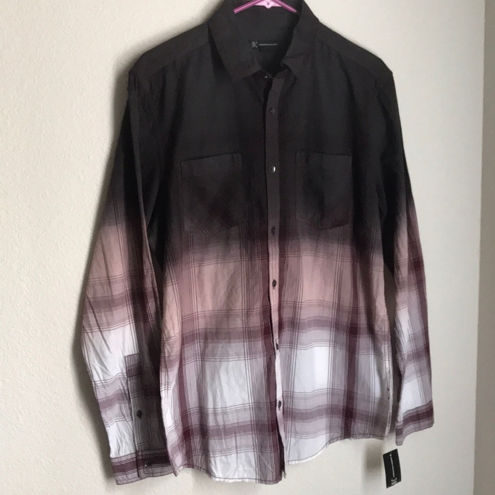 Men’s long sleeve maroon button up